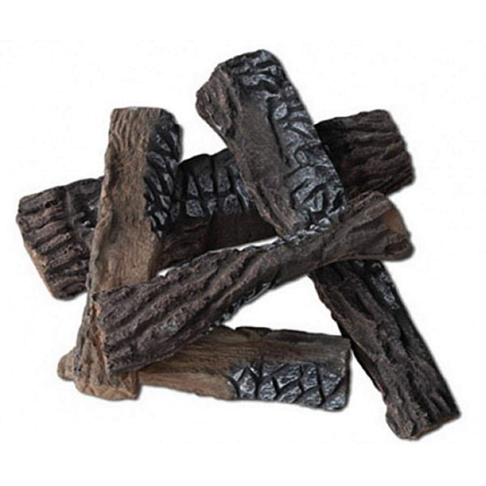 5-Piece Ceramic Wood Log Set for Bio Ethanol Fireplace - Decorative Sticks 20-25cm - Perfect for Home, Office, and Restaurant Décor