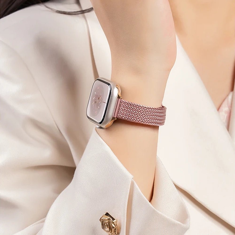 Slim Stainless Steel Apple Watch Band for Women - Elegant & Durable Replacement Strap - Perfect for Workouts, Office & Everyday Wear