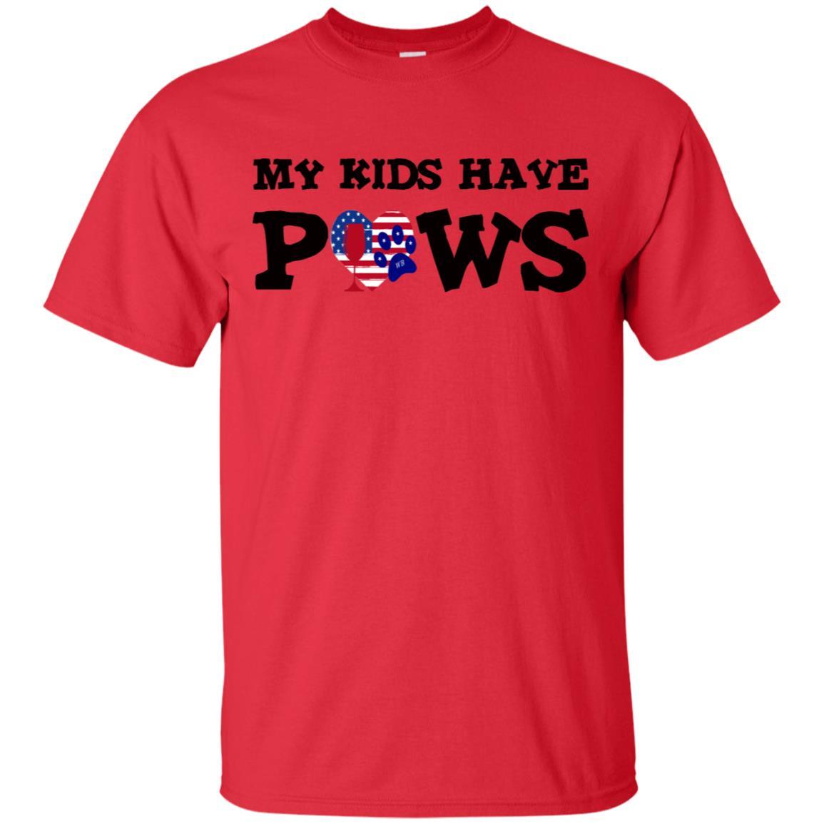 My Kids Have Paws Funny Dog Lover T-Shirt - Ultra Soft Cotton Pet Owner Tee for Women & Men - Perfect for Dog Walks, Vet Visits & Pet Lovers Gifts