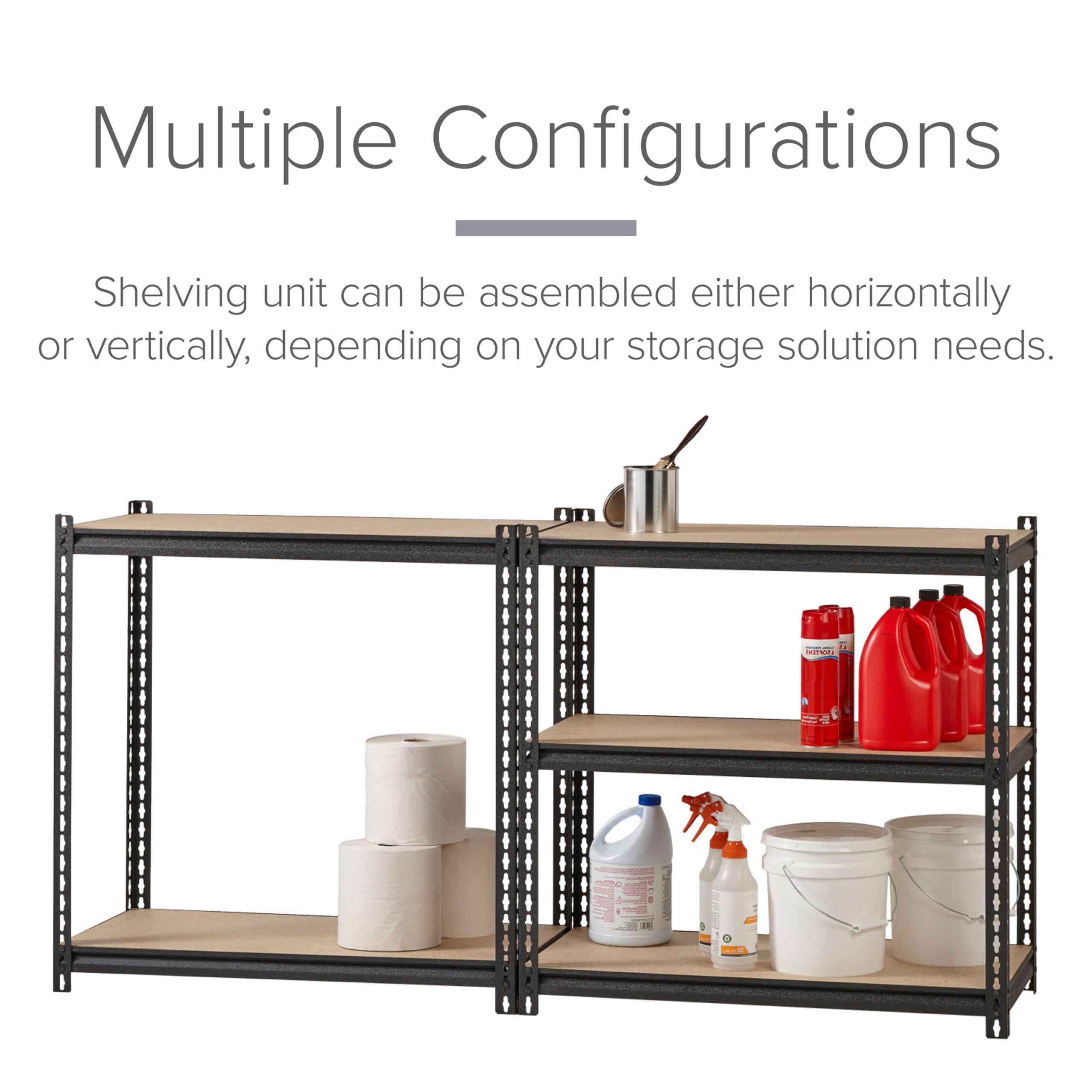 Heavy Duty Hirsh 2,300 Lb Capacity Iron Horse Shelving Unit - Industrial Strength Metal Storage Rack for Garage, Warehouse & Workshop Organization