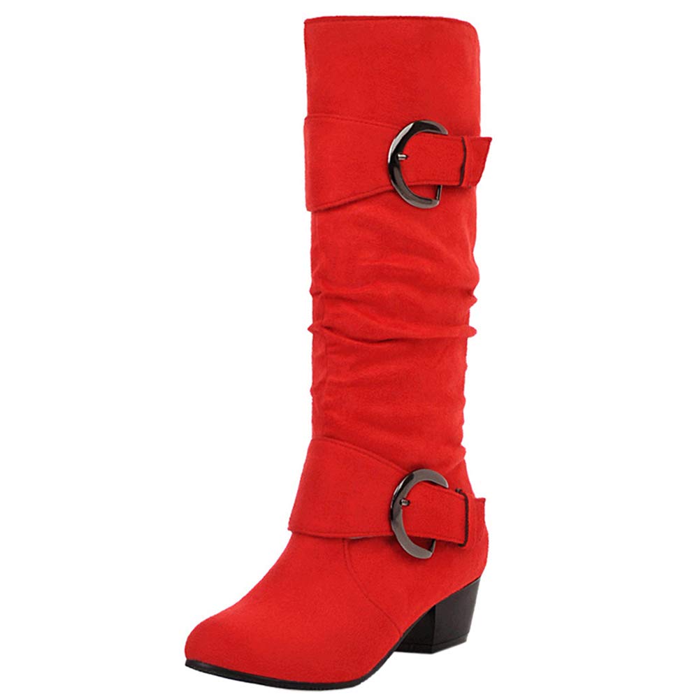 Scarlet Women's Fashion Mid Heel Ankle Boots for Autumn - Comfortable & Stylish Fall Shoes for Work, Dating & Office Wear
