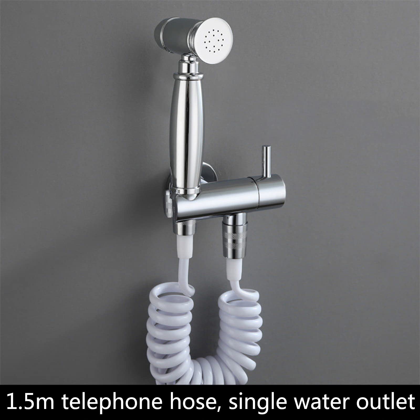 Portable Handheld Toilet Sprayer - Brass Diaper Sprayer with Hose for Baby Cloth, Feminine Wash & Pet Cleaning - Easy Install Chrome Spray Head - Perfect for Bathroom Hygiene, Baby Care & Pet Grooming