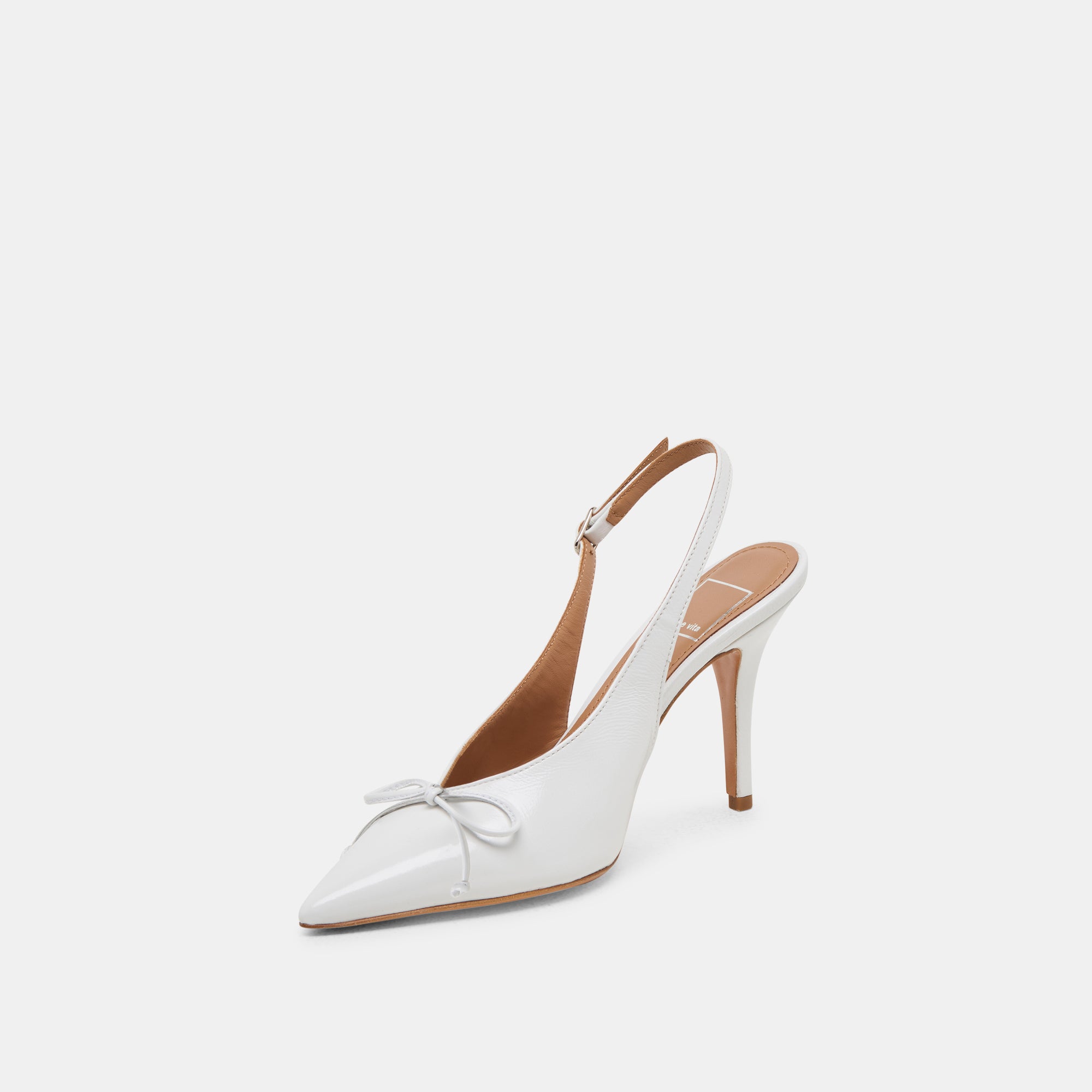 GEENA Women's White Leather Heels - Elegant High Heels for Parties, Weddings & Evening Events