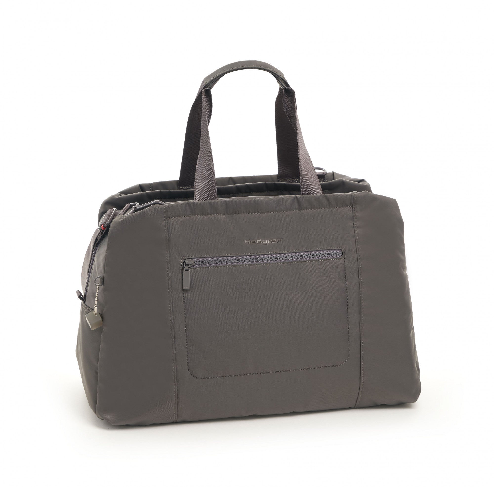 Hedgren Stroll Duffle Bag - Lightweight Travel Duffel with Spacious Compartment, Water-Resistant Grey Carry-On for Gym, Weekend Trips & Business Travel