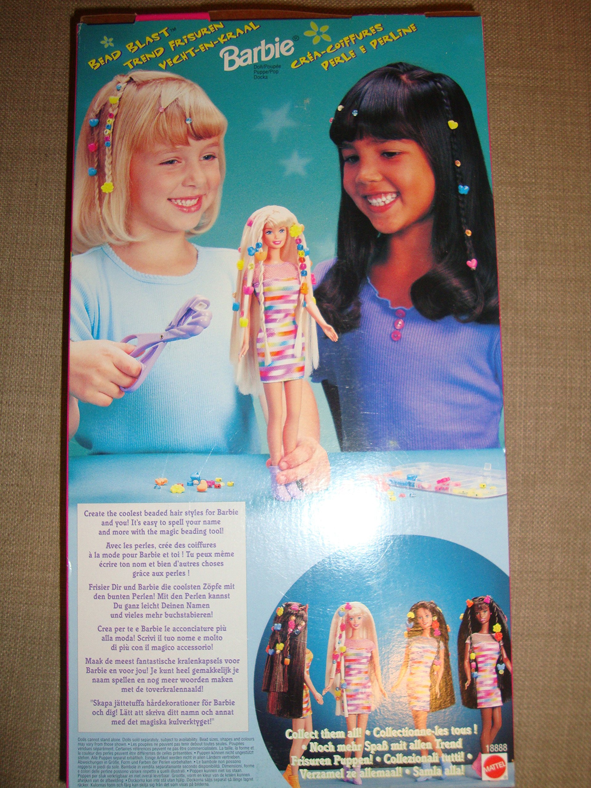 1997 Bead Blast Barbie Doll - Limited Edition Collectible Toy for Barbie Enthusiasts | Perfect for Display, Gifts & Nostalgic 90s Collections