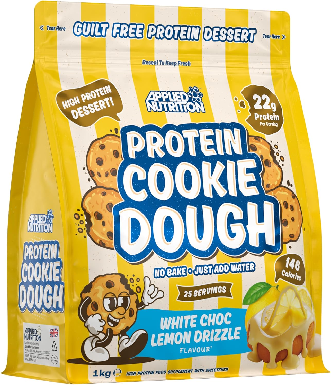 Applied Nutrition Protein Cookie Dough 1kg - High Protein Snack for Fitness & Weight Loss | Perfect for Post-Workout Recovery & Healthy Dessert
