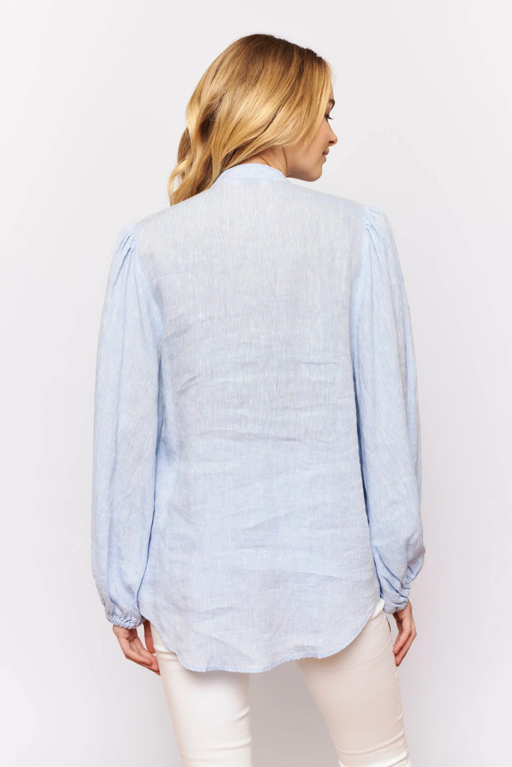 Charade Shirt in Water Linen - Women's Casual Linen Blouse for Summer, Beach & Vacation Wear | Breathable & Comfortable Top for Outdoor Activities