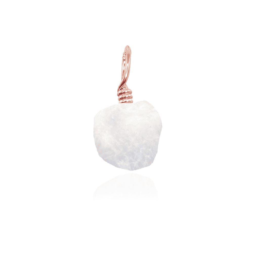 Natural Rainbow Moonstone Crystal Pendant Necklace - Healing Stone Jewelry for Women, Spiritual Gift for Meditation & Energy Balancing