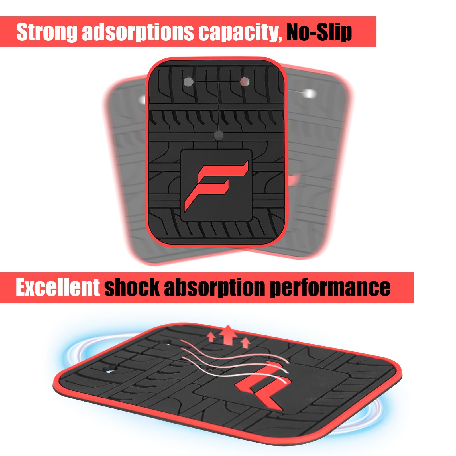 FORWODE 10-Pack Black Non-Slip Silicone Car Scratch Protector Pads for Trunk Bike Rack - Paint Protection Accessories for Cycling, Road Trips & Outdoor Adventures