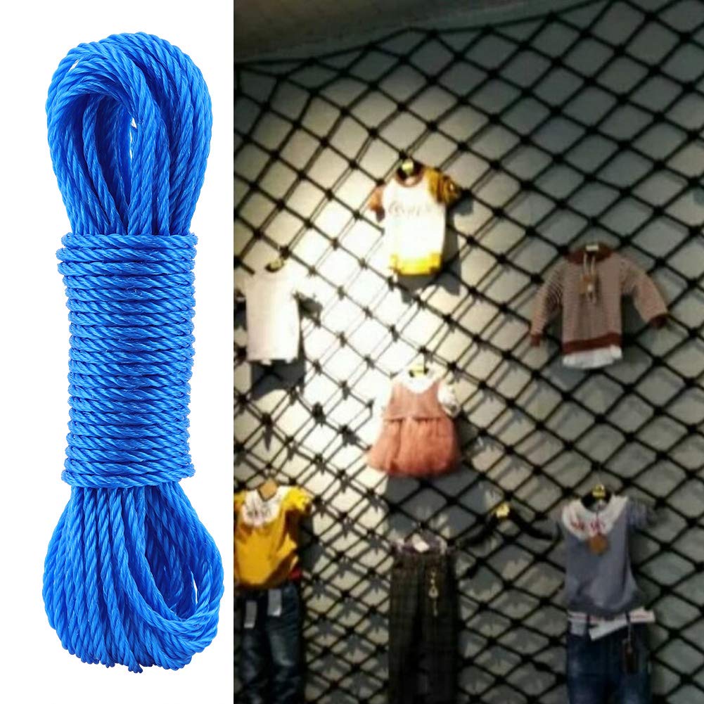 01 Heavy Duty Nylon Rope - 10M Durable Gardening Rope, Dog Leash & Climbing Traction Strapping for Camping, Outdoor Activities & Garden Accessories (Blue) - Perfect for Hiking, Pet Walking & Plant Support
