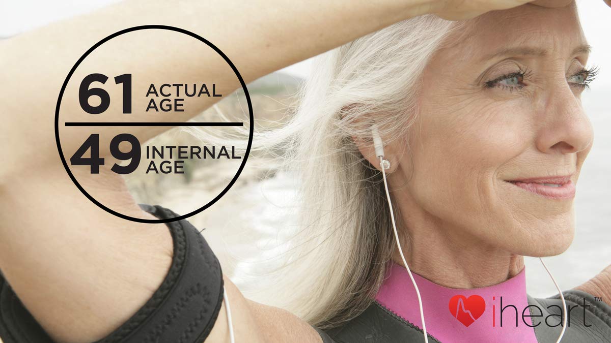 iHeart Internal Age Health Monitor - Fingertip Fitness Tracker for Biological Age, Pulse Wave, Aortic Stiffness, SpO2 & Heart Rate | iOS/Android App | Perfect for Home Health Monitoring & Wellness Tracking