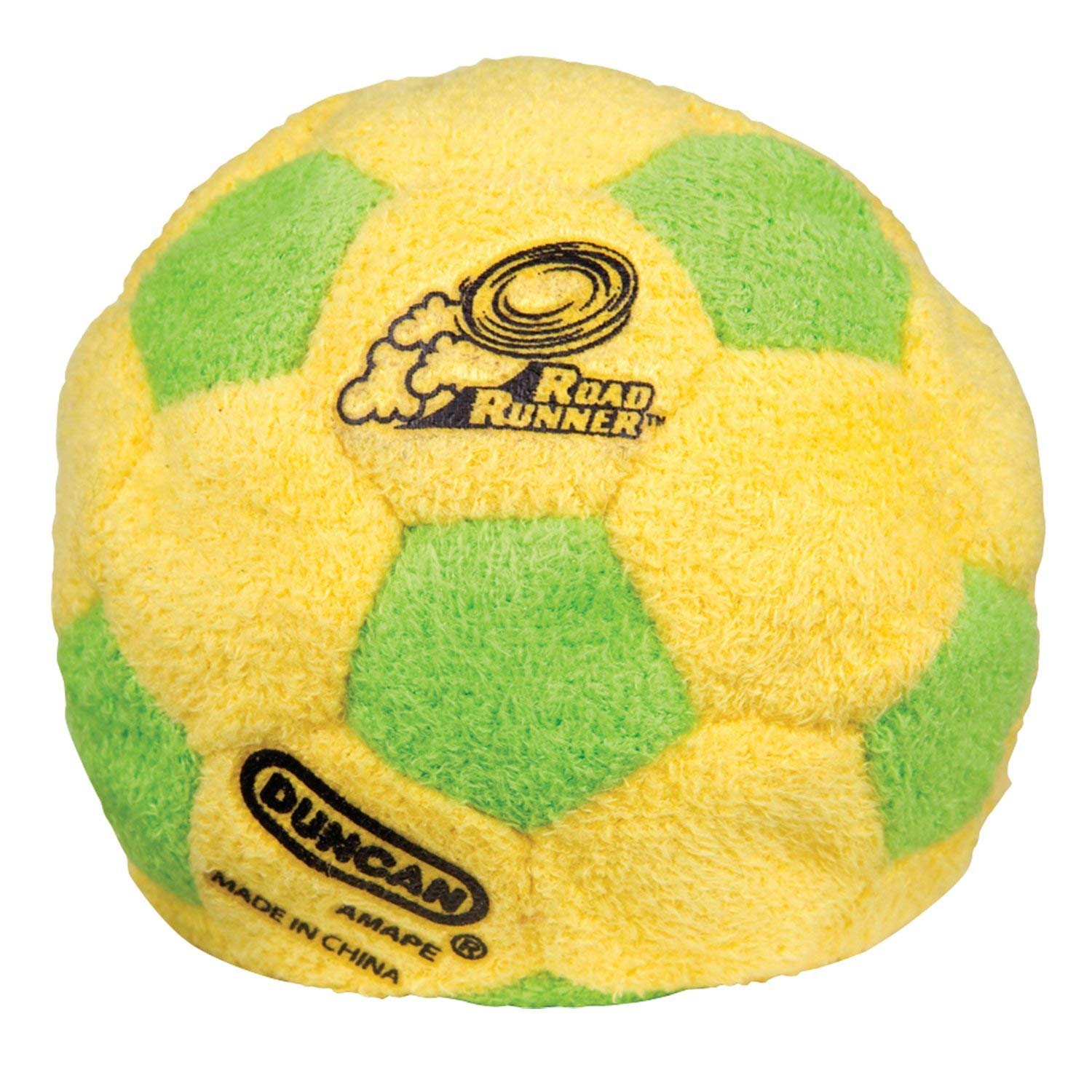 Duncan Toys Roadrunner Footbag - Yellow & Green Hacky Sack for Outdoor Games, Sports & Fun Activities
