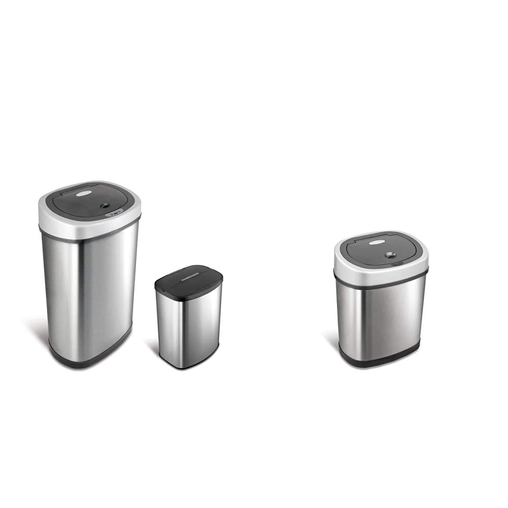 Automatic Touchless Infrared Motion Sensor Trash Can Combo Set - Hands-Free Kitchen & Office Waste Bin with Odor Control - Perfect for Home, Bathroom, and Commercial Spaces