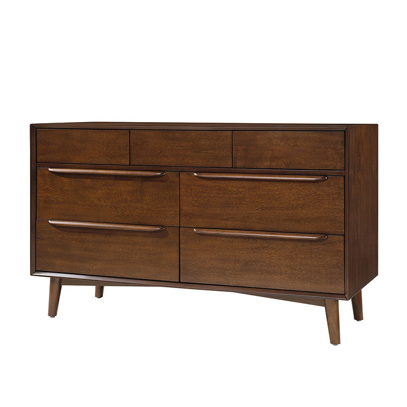 Ileanna Mid Century Modern 7-Drawer Dresser - Solid Wood Bedroom Chest of Drawers for Storage & Organization | Perfect for Master Bedroom, Guest Room & Nursery
