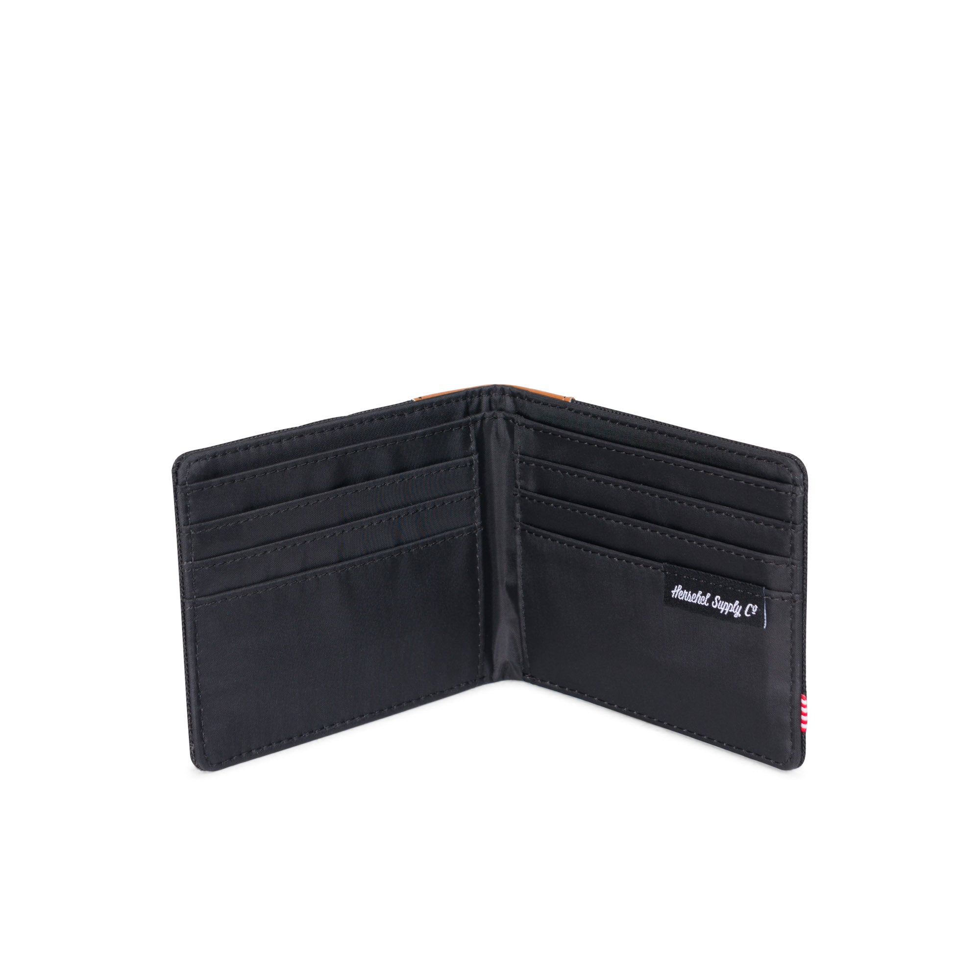 Herschel Edward Wallet for Men - Slim RFID Blocking Leather Bifold Wallet with ID Window - Perfect for Travel, Business & Everyday Use (Black)