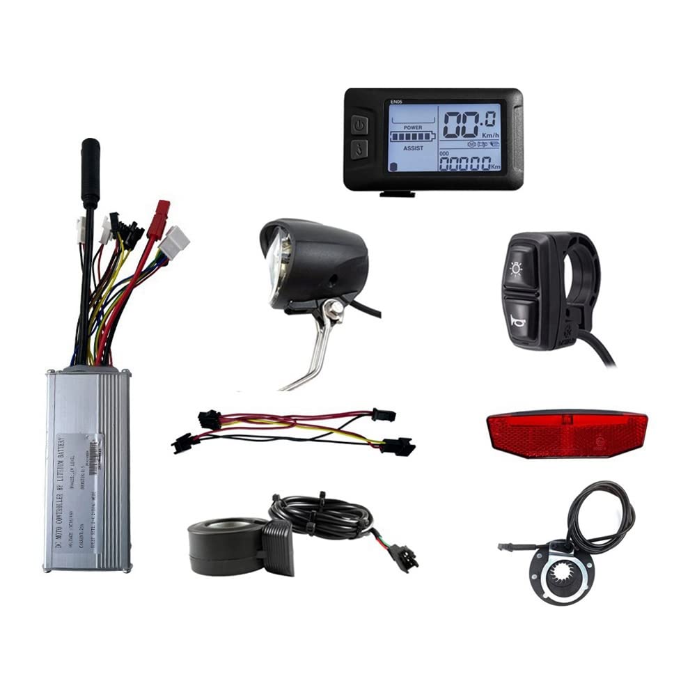 ESSISH 36V 48V 750W 25A Sine Wave Brushless E-Bike Controller Kit with EN05 LCD Display & Light - Compatible with Electric Bicycles, Scooters - Perfect for Commuting, Off-Road Riding & Urban Transportation
