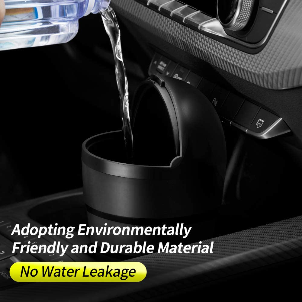 Universal Car Trash Can with Lid - Leakproof Mini Auto Garbage Bin for Car, Office, Home - Cute & Portable Vehicle Cup Holder Accessory - Perfect for Road Trips, Commuting & Daily Use