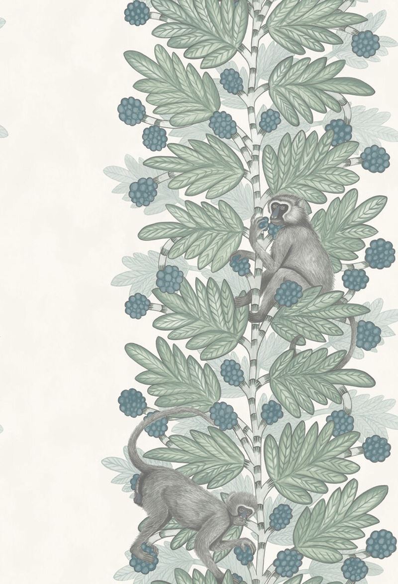 Cole and Son Acacia Wallpaper in Blue & Green - Premium Floral Design for Living Room, Bedroom & Office Decor