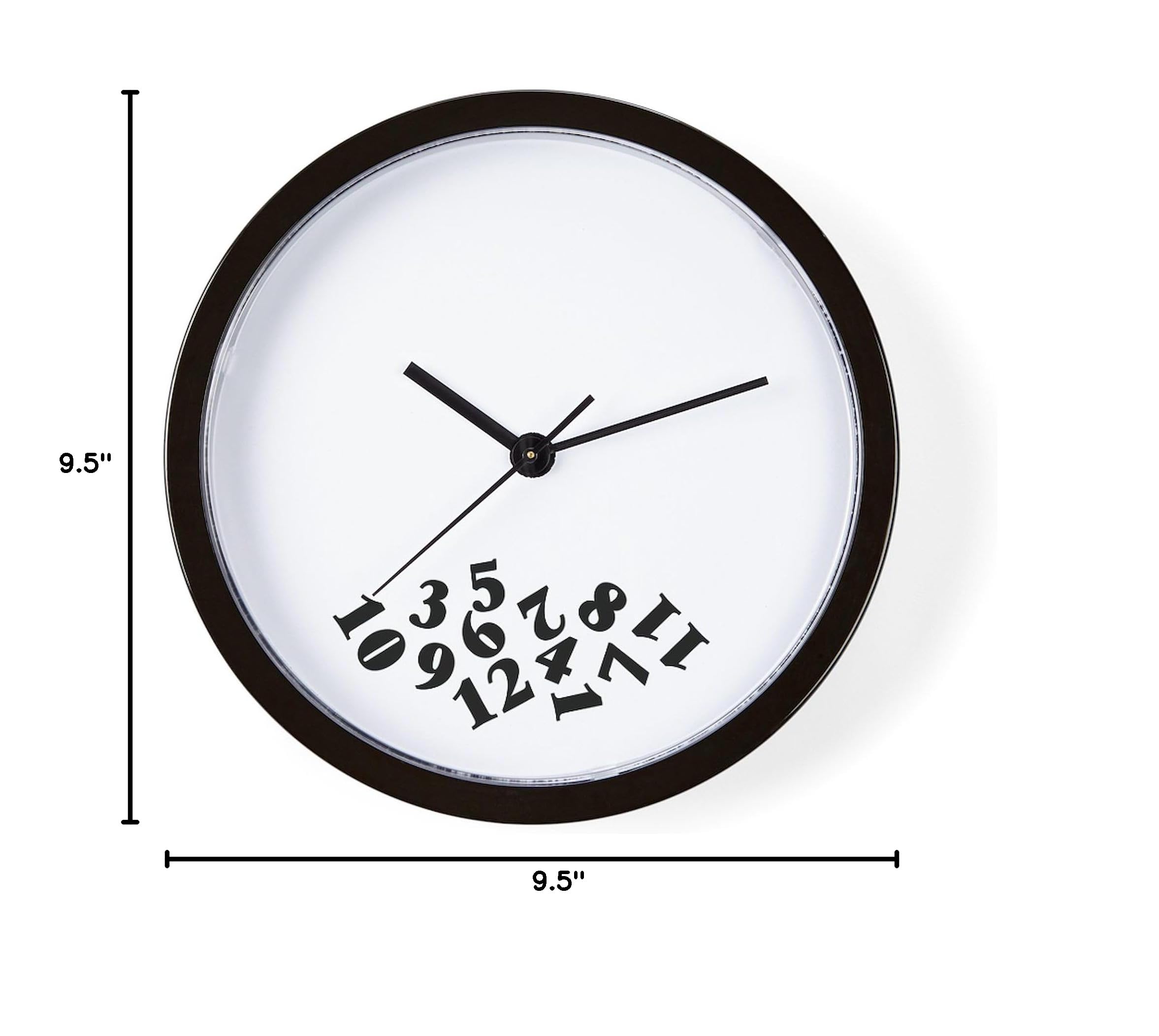 Fallen Numbers 10 Inch Wall Clock - Decorative Clock for Living Room, Kitchen, Office & Home Decor | Perfect for Home, Office, Dorm & Gift Giving