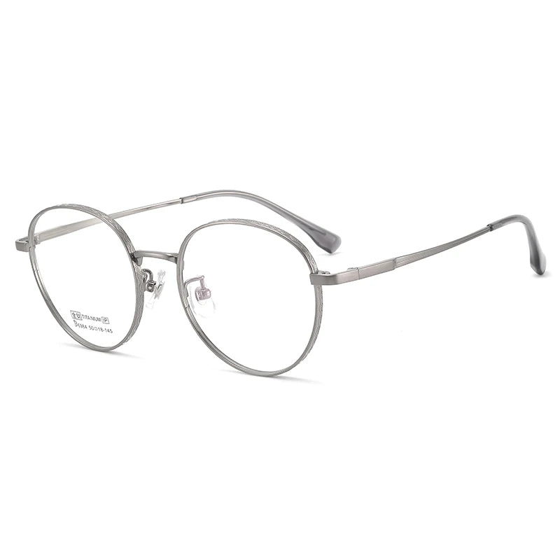 Bclear Unisex Full Rim Small Round Titanium Eyeglasses 6984 - Lightweight & Durable Frame for Reading, Work & Everyday Use