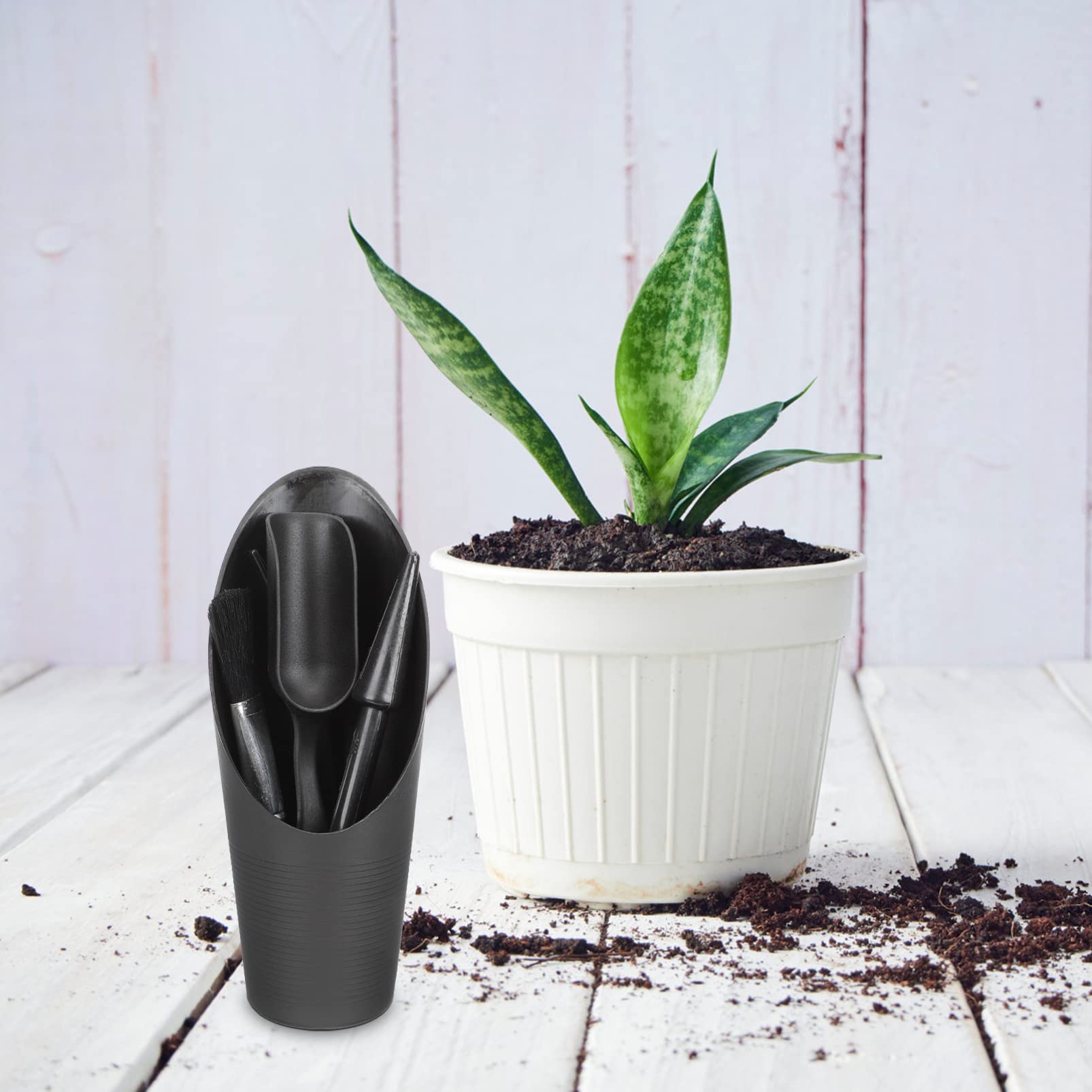 2 Sets Mini Garden Tool Kit for Succulents - Transplanting Tools with Seeder, Risers, Soil Spoons & Buckets - Perfect for Indoor/Outdoor Planting, Gardening Gifts & DIY Miniature Gardens
