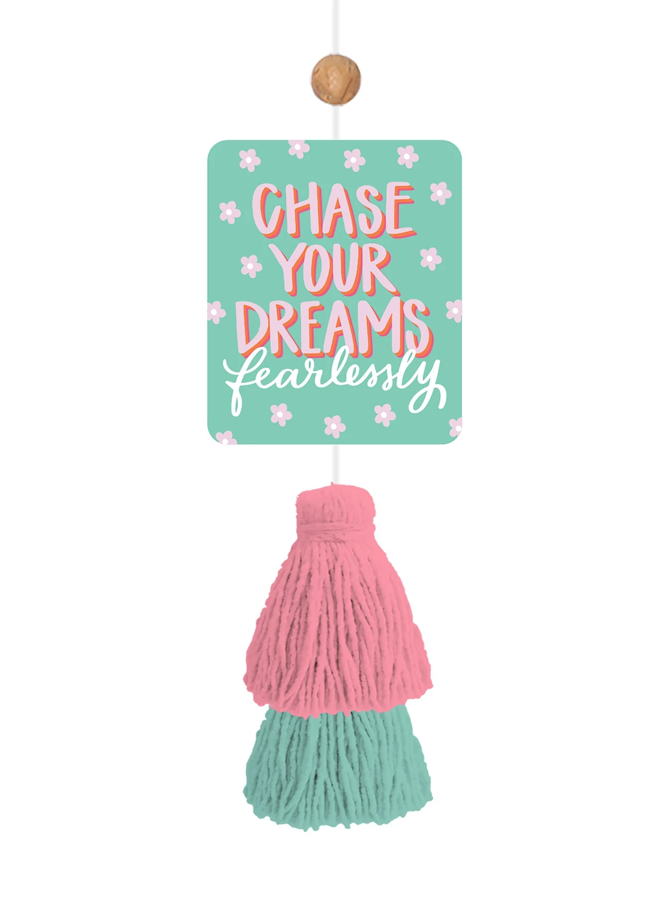 Chase Your Dreams Car Air Freshener - Motivational Scented Hanging Decor for Cars, Offices & Home - Fresh Vanilla Scent