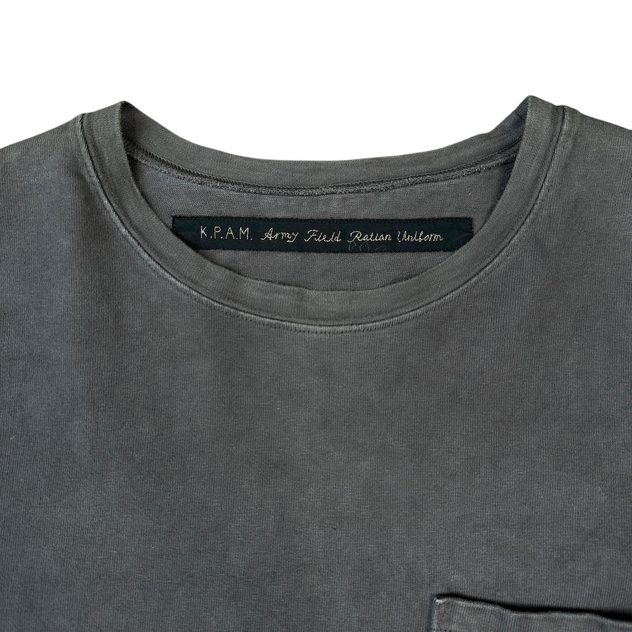 KAPITAL K.P.A.M Heavyweight Vintage Washed Brown T-Shirt - Casual Streetwear for Men, Perfect for Urban Outfits & Everyday Wear