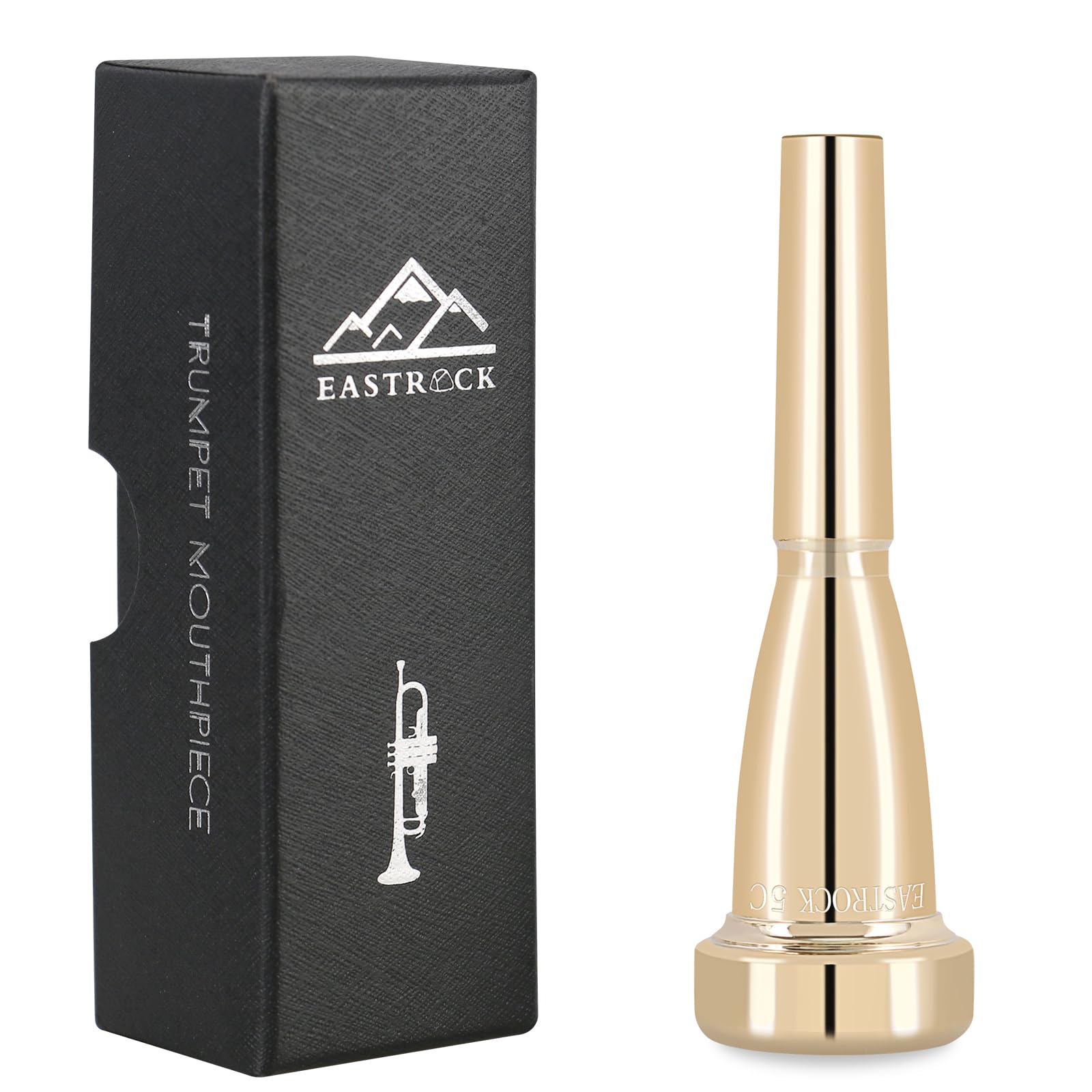 EASTROCK 5C Gold Trumpet Mouthpiece - Heavy Bullet for Professional Brass Players