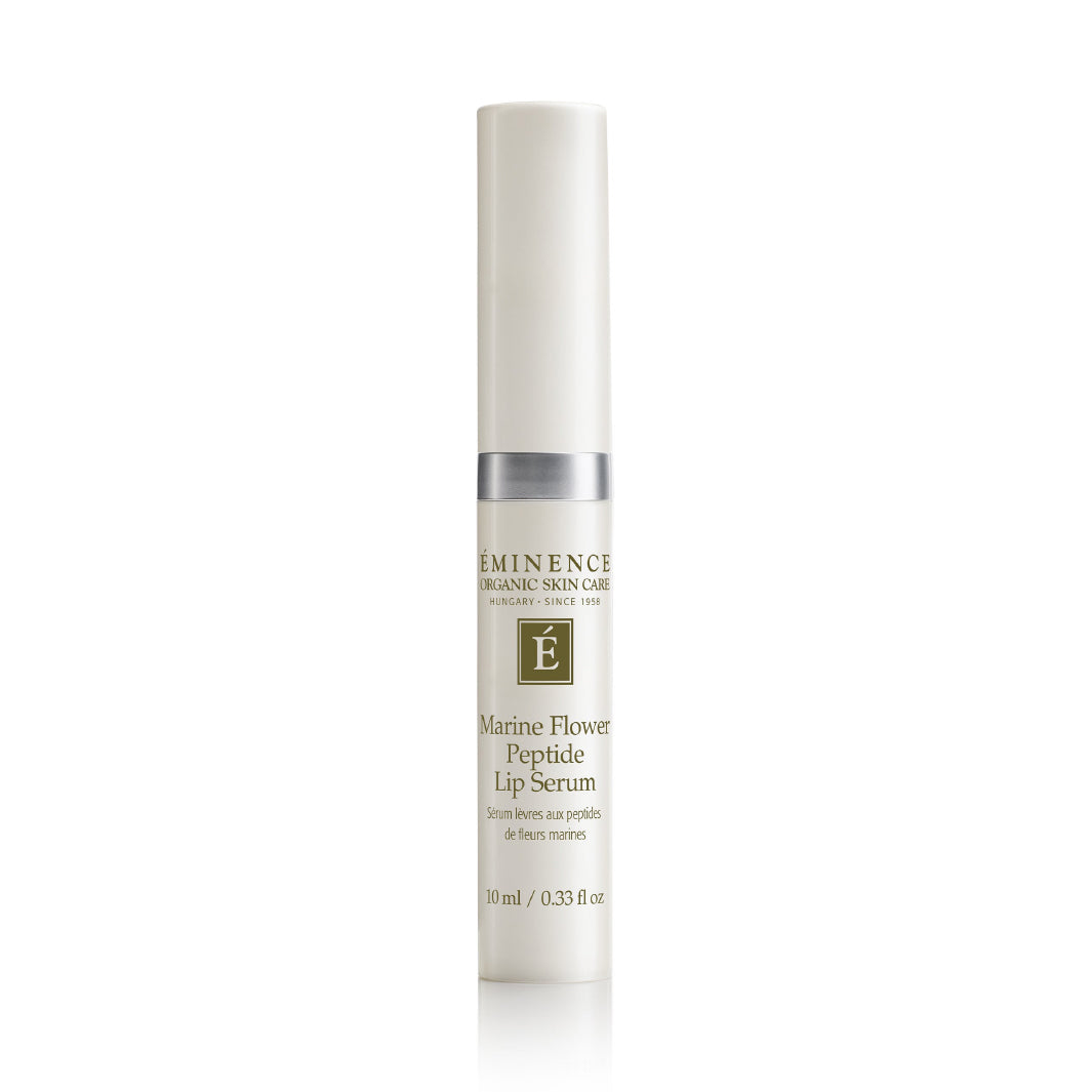 Eminence Organics Marine Flower Peptide Lip Serum - Hydrating & Plumping Lip Treatment for Dry, Chapped Lips | Perfect for Daily Use & Nighttime Lip Care Routine
