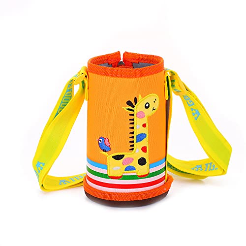 **Kids Insulated Water Bottle Carrier - Adjustable Strap & Pockets, Fits Most Children's Thermos & Bottles - Perfect for School, Sports & Outdoor Activities**
