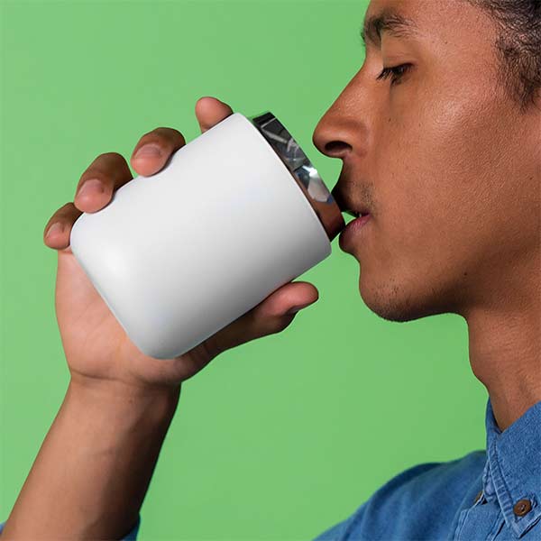 Fellow Carter Vacuum Insulated Travel Mug - 16oz Stainless Steel Coffee Thermos with Leak-Proof Lid for Hot & Cold Drinks - Perfect for Office, Commuting, Camping & Outdoor Adventures
