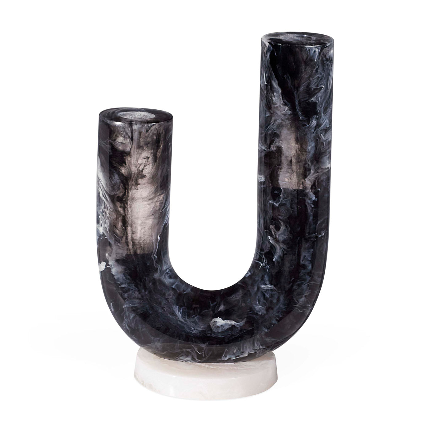 Como Double Tube Vase - Modern Glass Flower Vase for Home Decor, Office & Wedding Centerpieces - Perfect for Fresh Flowers, Artificial Arrangements & Tabletop Decor