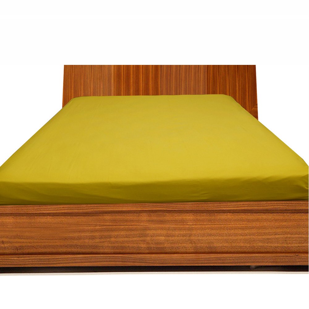 BudgetLinen 100% Egyptian Cotton King XL Fitted Sheet - 500 Thread Count Luxury Bedding, Deep Pocket 12 Inches, Yellow - Perfect for Master Bedrooms & Guest Rooms