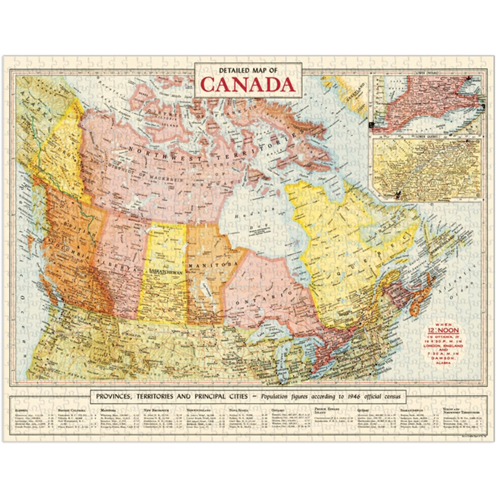 1000 Piece Canada Map Jigsaw Puzzle for Adults & Kids - Fun & Educational Geography Learning Game for Family & Classroom