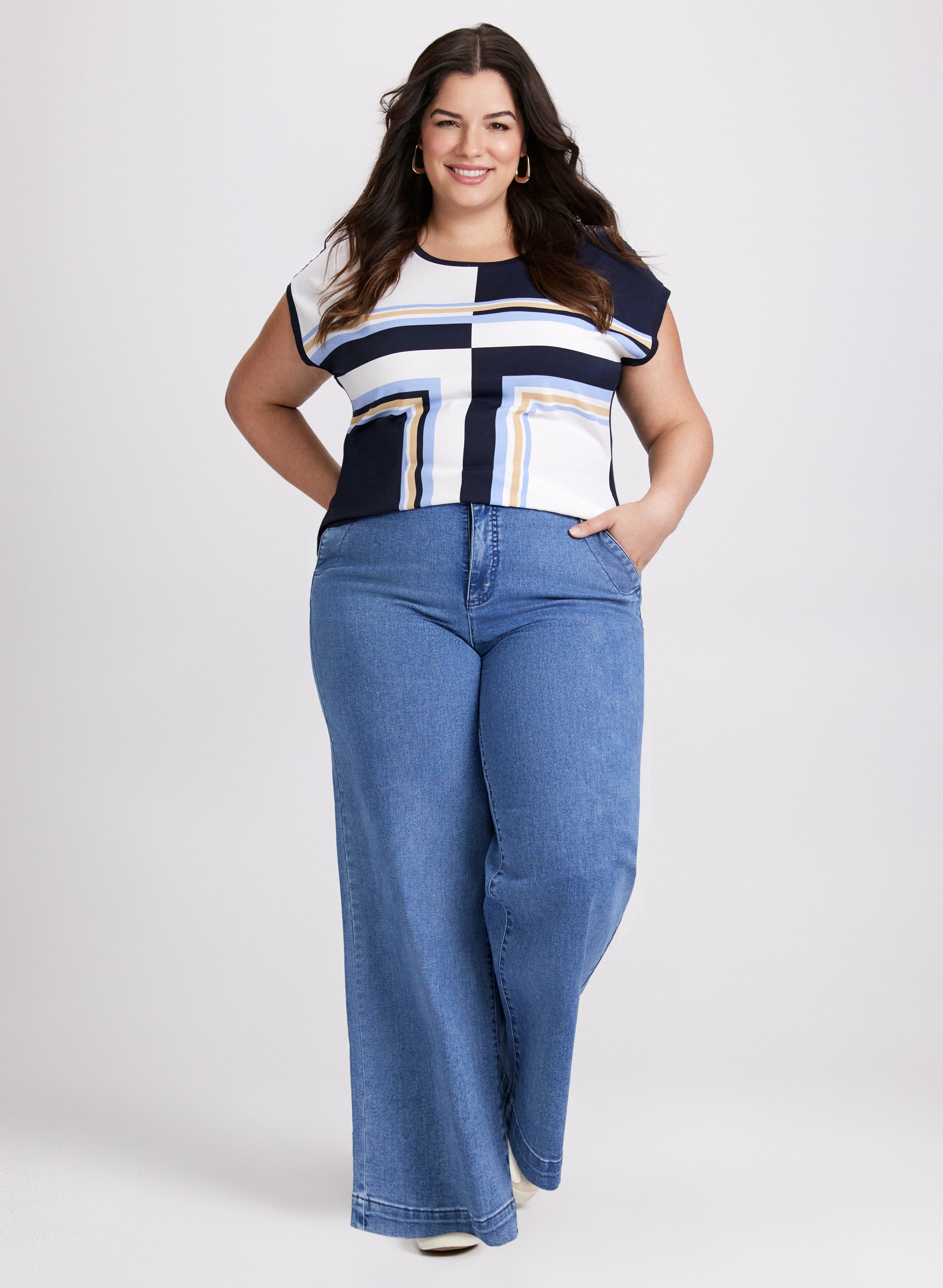 Vintage Faded Wide Leg Jeans for Women - High Waist Distressed Denim Pants - Casual & Boho Style Outfit for Everyday Wear, Street Fashion, and Weekend Outings