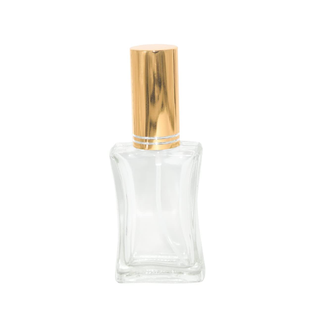 30ml Refillable Glass Bottle with Gold Screw Cap & Spray Pump - Perfect for DIY Perfume, Essential Oils, Blends, Rose Water - Ideal for Travel, Home Fragrance & Gift Packaging