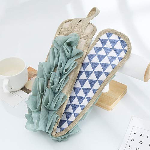 Exfoliating Body Brush with Long Hanging Strap - Soft Mesh Back Scrubber for Shower & Bath - Gentle Skin Cleansing Sponge - Perfect for Exfoliation & Deep Cleaning (Color: Blue) - Ideal for Spa Days, Relaxing Baths & Smooth Skin Care