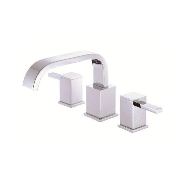 Danze Reef Chrome High Volume Widespread Roman Tub Filler Faucet with Rough-in Valve | Luxury Bathroom Fixture for Spa-Like Experience | Perfect for Master Bathrooms & Freestanding Tubs