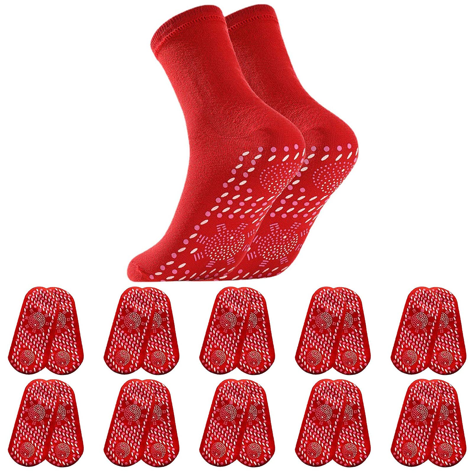 Belcol Heated Socks for Men & Women - 10 Pairs Winter Thermal Socks for Pain Relief & Warmth - Perfect for Outdoor & Cold Weather