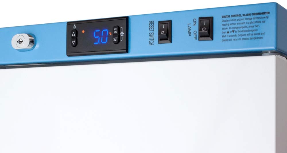 ACCUCOLD ARS3PV 3 cu.ft. Pharmaceutical Refrigerator - CDC Compliant Vaccine Storage with Adjustable Temperature, Alarm System & Lock | Energy Efficient Design for Pharmacy, Medication & Lab Use | Ideal for COVID Vaccines, Insulin & Biologics Storage