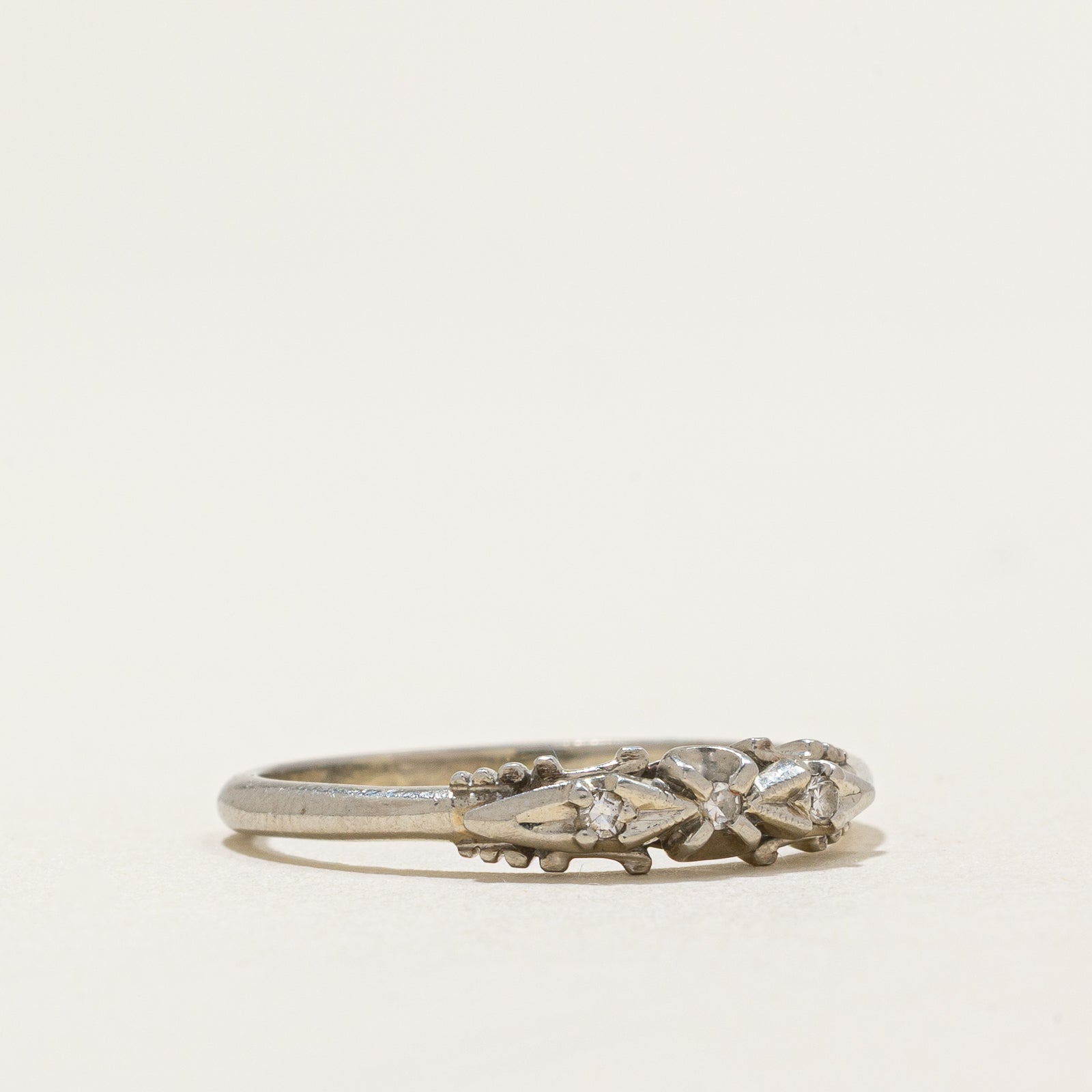 0.015ctw Three Stone Diamond Ring - Size 7.5 | Elegant Engagement & Wedding Band for Women | Perfect for Proposals, Anniversaries & Special Occasions