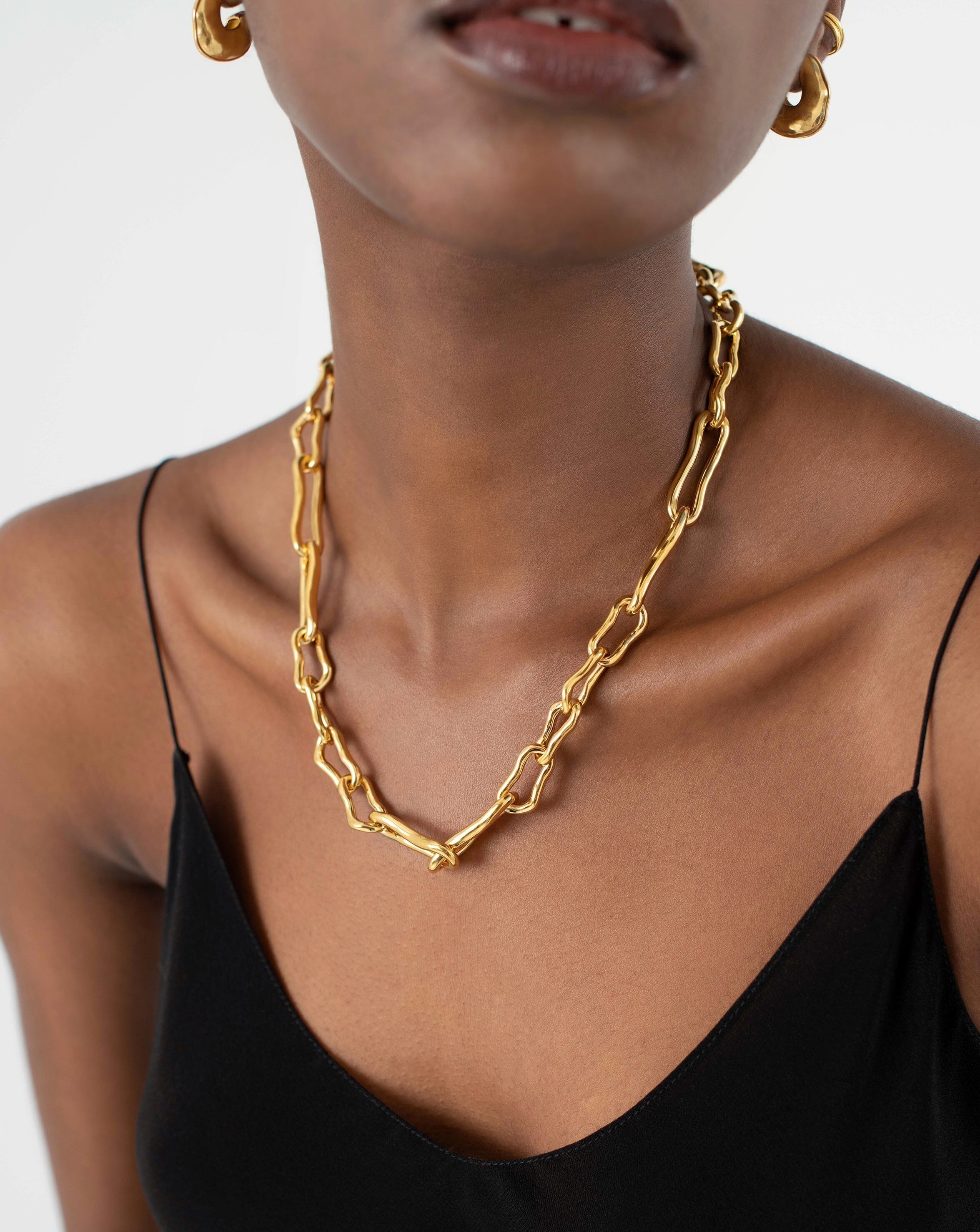 Molten Twisted Infinity Chain Necklace for Women - Elegant Sterling Silver Layering Necklace for Everyday Wear, Gift Giving & Special Occasions