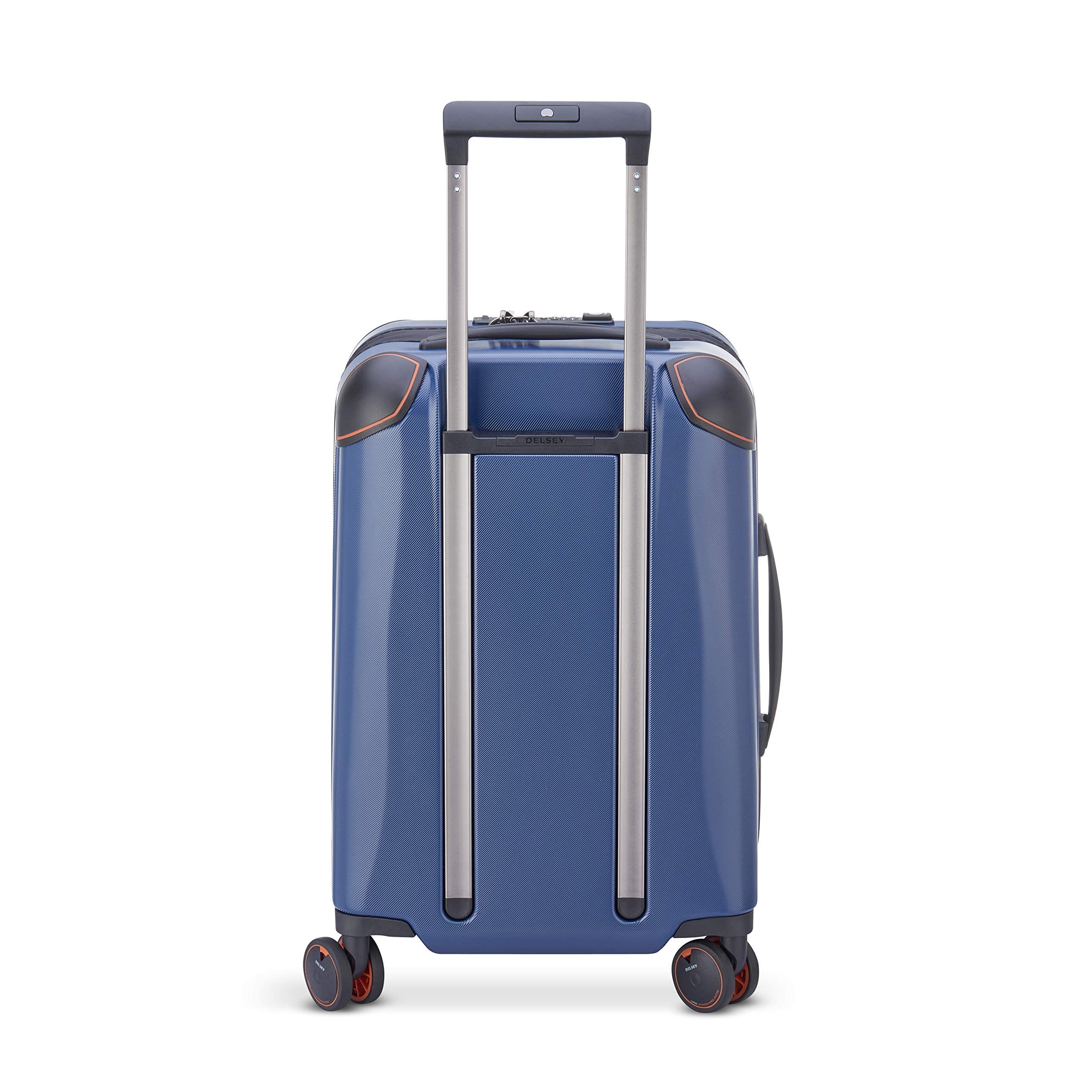 Delsey Paris Cactus Hardside Spinner Wheel Carry-On Luggage 19 Inch - Lightweight Durable Suitcase for Air Travel, Weekend Trips & Business (Navy Blue)
