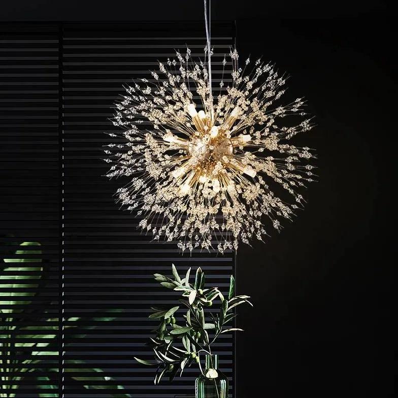 Modern LED Pendant Light in Firework Design - Elegant Ceiling Lighting Fixture for Living Room, Dining Room, and Bedroom Decor