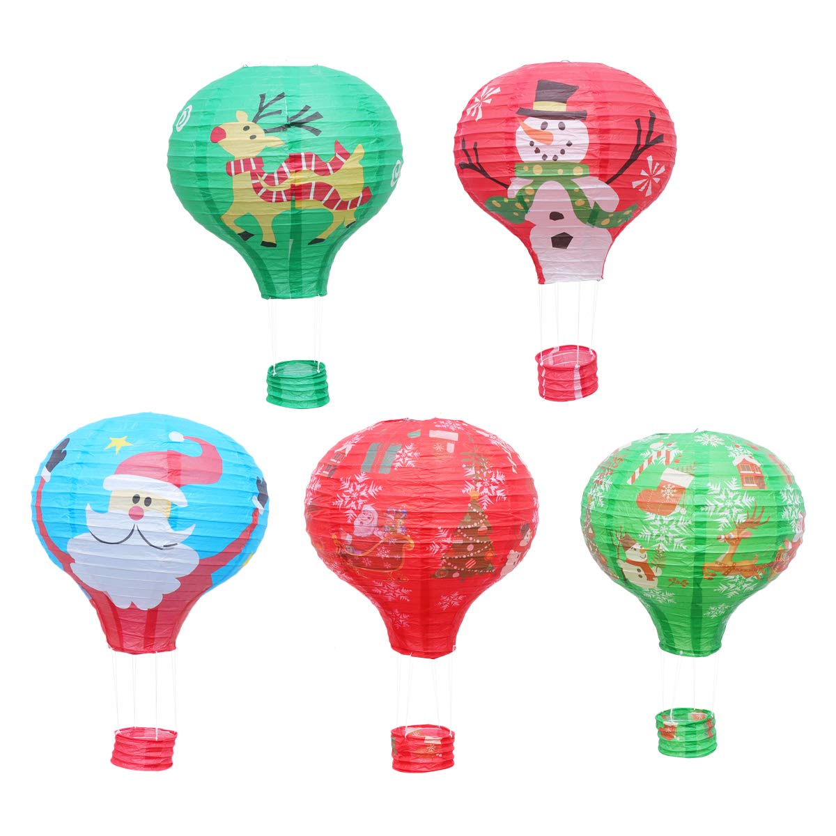ABOOFAN 5-Pack Outdoor Garden Lights - Decorative Round Chandelier Pendant Lights for Patio, Yard & Christmas Decor | Weatherproof & Foldable Design for Year-Round Charm