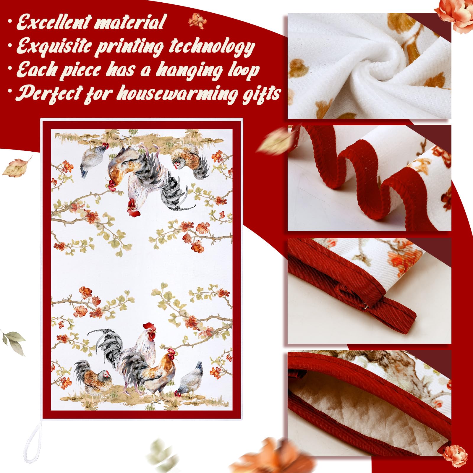 Bencailor 7-Piece Kitchen Towel Set with Oven Mitt, Pot Holder & Apron - Soft Absorbent Cotton for Cooking, Baking, Cleaning - Perfect Housewarming & Birthday Party Gifts for Home Decor
