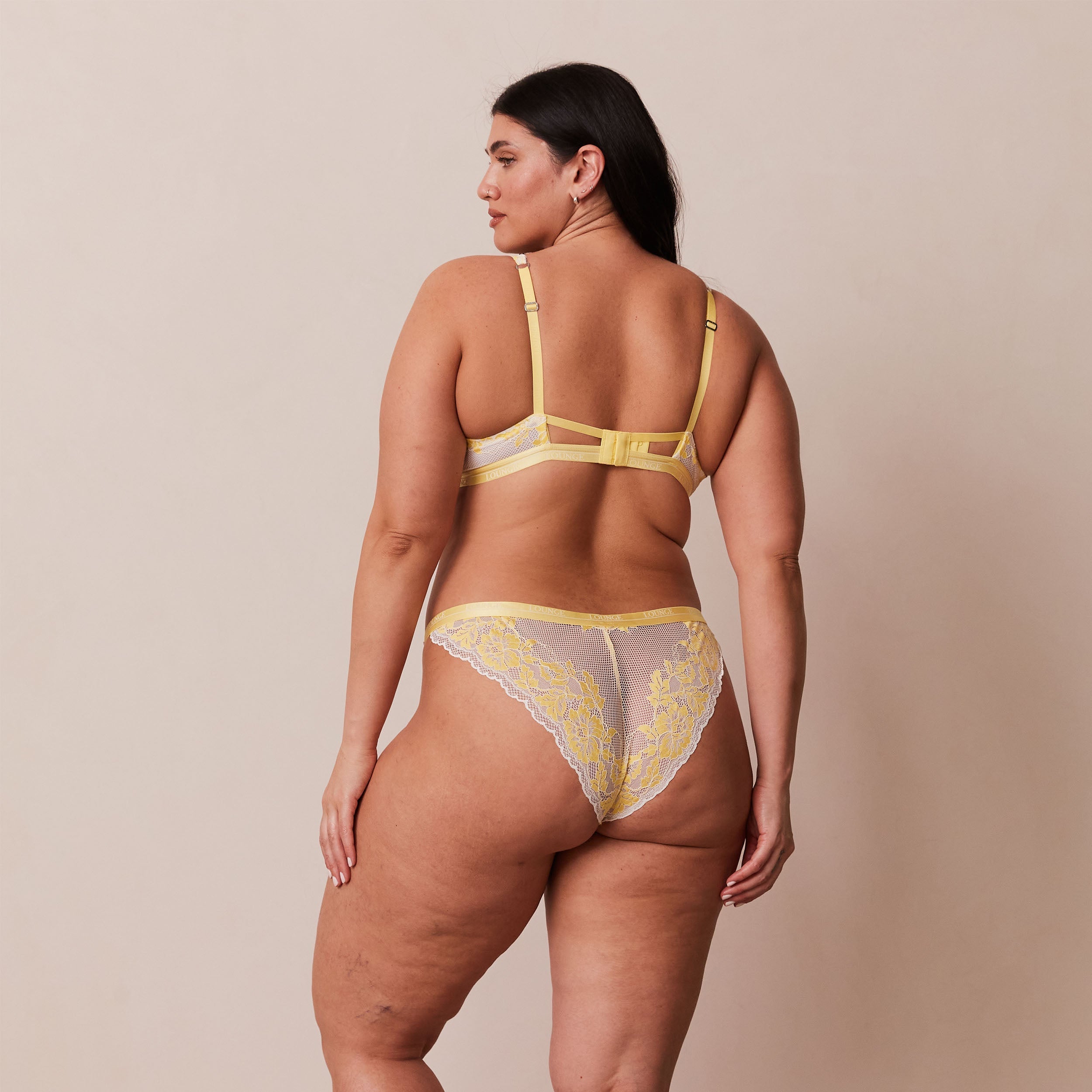 Luxury Balcony Bra - Comfortable Lace Underwire Bra for Women, Sexy Lingerie in Lemon Yellow - Perfect for Everyday Wear, Date Nights & Special Occasions