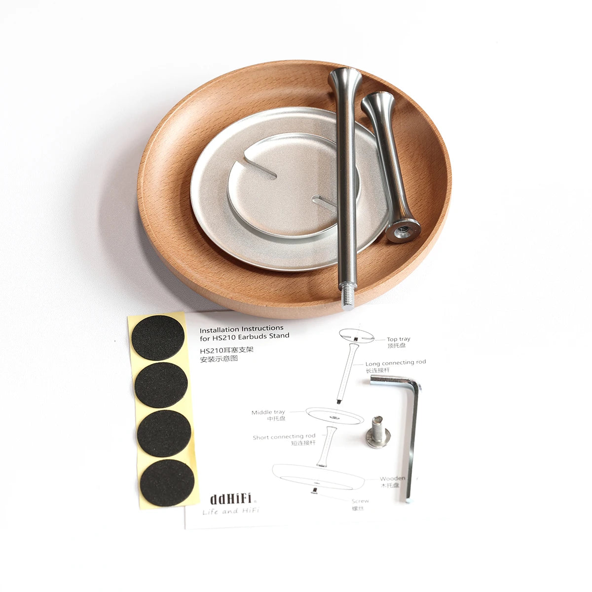 DD ddHiFi HS210 Premium Aluminum Earbuds Stand Holder - Organize & Display Your Wireless Earbuds in Style | Perfect for Home, Office & Travel Accessories