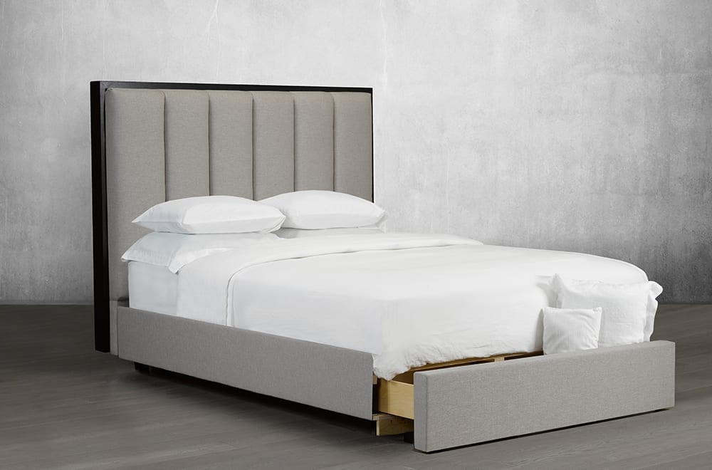 Canadian Made Quinn Platform Bed - Solid Wood Frame, Queen Size, Modern Minimalist Design | Perfect for Bedrooms, Guest Rooms & Small Spaces