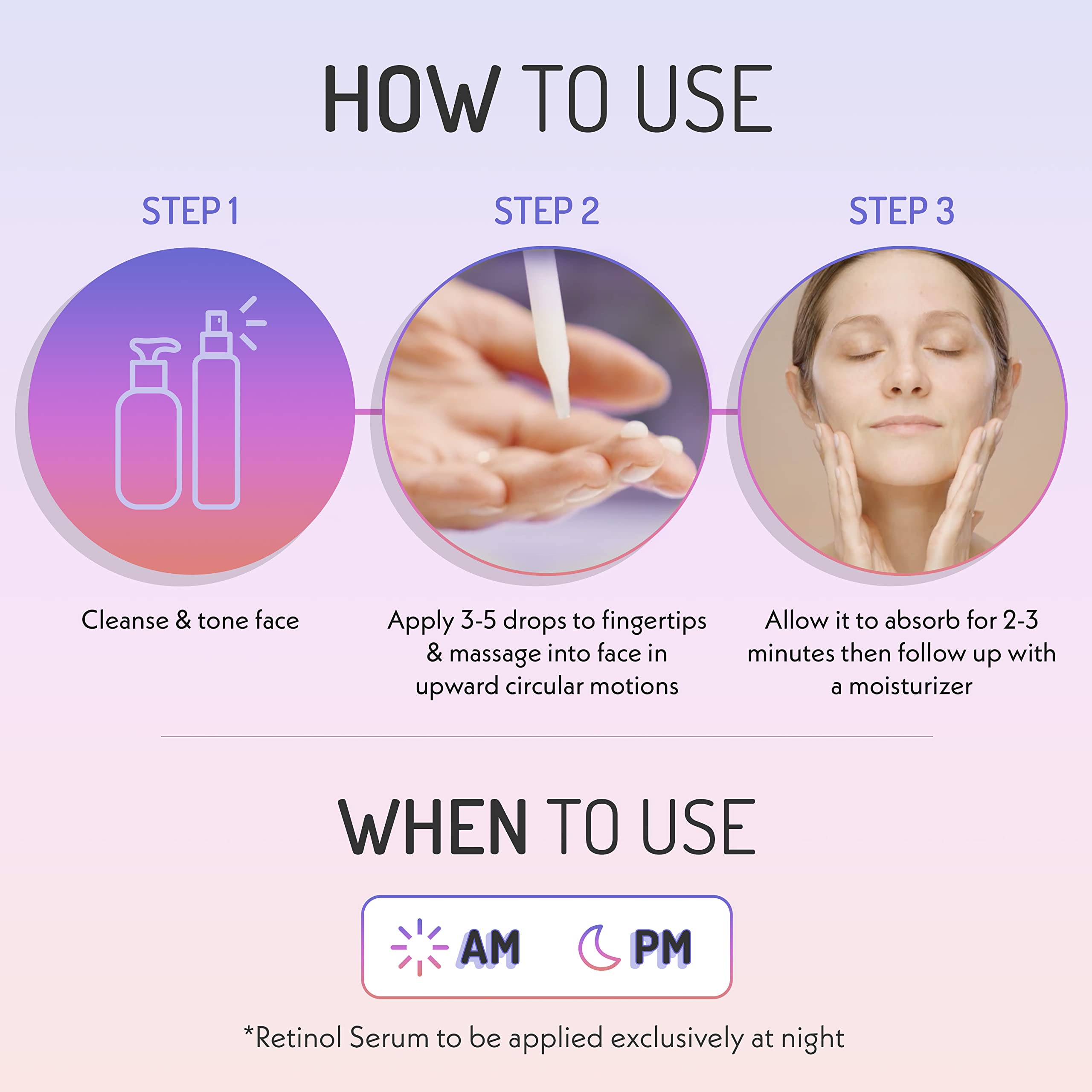 Eve Hansen Facial Serum Set - Vitamin C Serum, Hyaluronic Acid Serum & Retinol Serum for Hydration & Anti-Aging | 3-Piece Skincare Set (3x1 oz) | Perfect for Night Routine & Glowing Skin